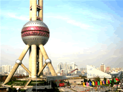 the Shanghai Oriental TV Tower
