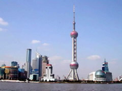 the Shanghai Oriental TV Tower